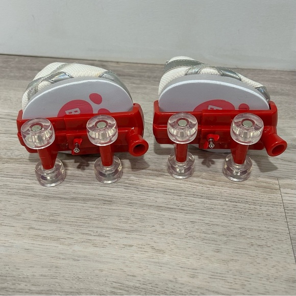 Build A Bear Workshop Silver White Sparkle Shoes Red Roller Skates Attachment - Picture 3 of 7